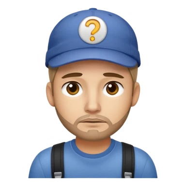 Tech developer going back to work after christmas holidays, looking tired and wearing a cap sticker