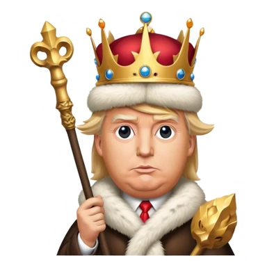 Donald Trump is a king in a fur hat, holding a staff
hyper realistic sticker