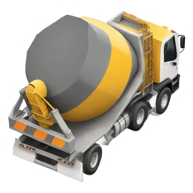 Concrete truck pouring concrete  sticker