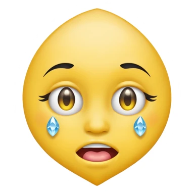 yellow round grimacing emoji iced out diamond grill single teardrop tattoo under eye sticker