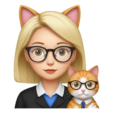 this emoji "👩🏻‍🏫" but the woman is a cat sticker