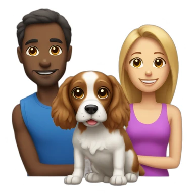 Sprinter spaniel with man and woman sticker