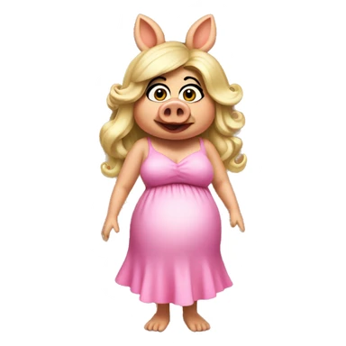 Pregnant Miss Piggy sticker