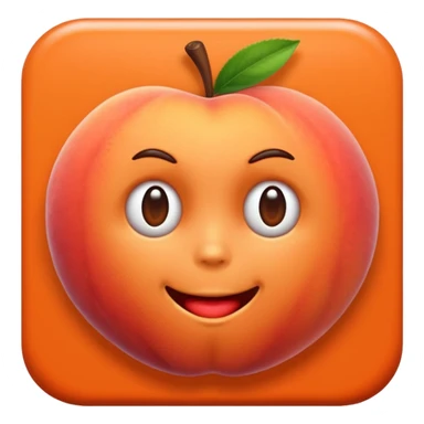 peach emoji and tap red sticker