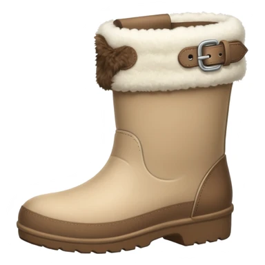 A White felt boots sticker