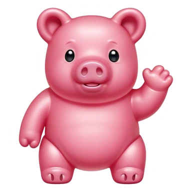 pink spam gummy bear pig sticker