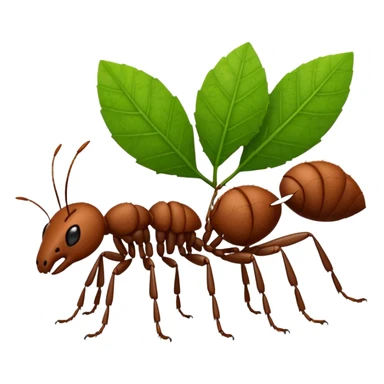 two leaf cutter ants walking in a line sticker