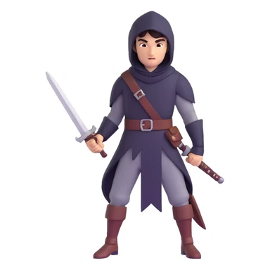 rogue thief with daggers sticker