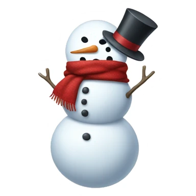 snowman with red scarf sticker