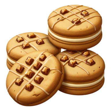 Cookis praline and hazelnut and cramel sticker