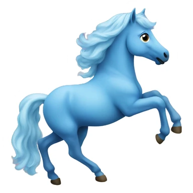 blue horse on a cloud sticker