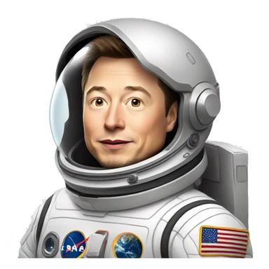 elon musk in space suite sticker