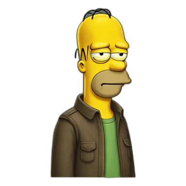 homer simpson rasta sticker