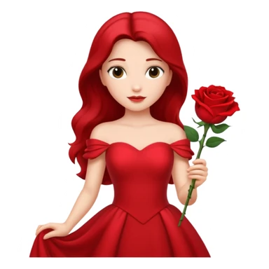 Red rose princess full body sticker