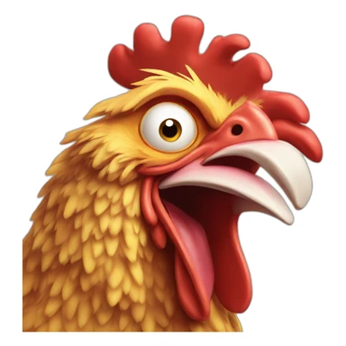 Crazzy chicken sticker