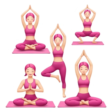 pink yoga set  sticker
