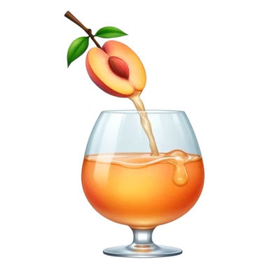 peach with alcohol pouring down it  sticker
