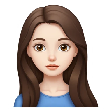  beautiful pale brunette girl with long hair 💁🏻‍♀️ sticker