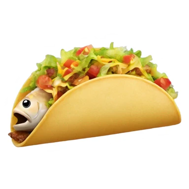 Fish in a taco sticker