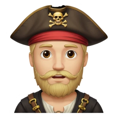 pirate blonde bearded man sticker