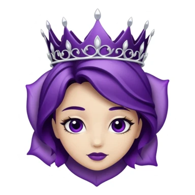Purple shadow rose with silver tiara sticker