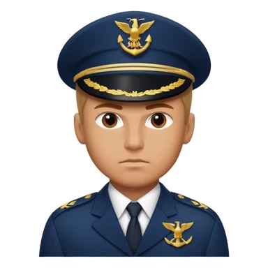 A muscular, serious navy fighter sticker