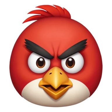 Angry brid emoji red sticker