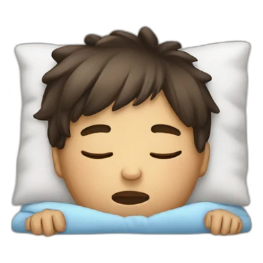 sick little boy asleep sticker