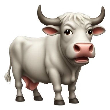 Bull taking a crap sticker