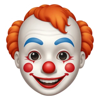 a person wearing a clown nose sticker