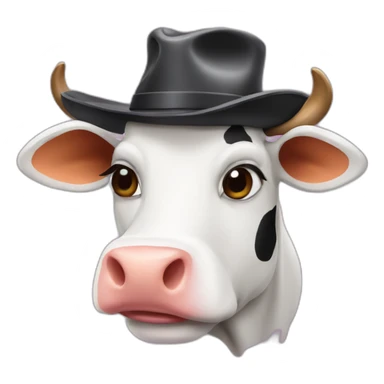 cow with hat sticker