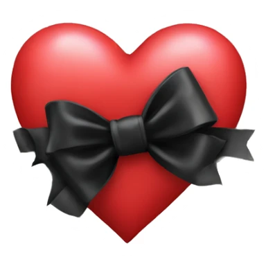 Heart with a black bow sticker