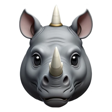 cinematic-noble--rhinoceros-portrait-emoji,slate-grey-hide--poised-and-regal,-with-a-massive,-powerful-build-and-a-thick, -deep-set-soulful-piercing-eyes,-simplified-yet-sharp-and-sophisticated-features,-highly-detailed,-large-black-eyes, zoomed out showing shoulders, large white horn  sticker