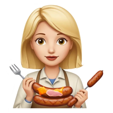 Naked blonde holding weiner sticker