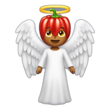 A spicy pepper wearing an angel halo. Not an angel. A pepper wearing a halo. sticker