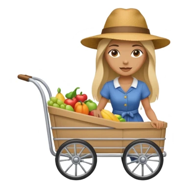 mujer empujando un carro por la parte trasera sticker