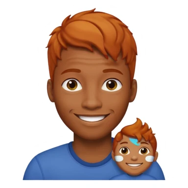gay Black man with ginger hair, smiling sticker