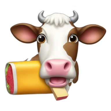 pencil case eats a cow sticker
