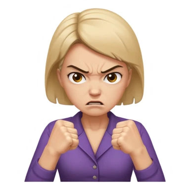 very angry woman sticker