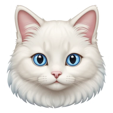 Cute White Ragdoll Cat With Blue Eyes sticker