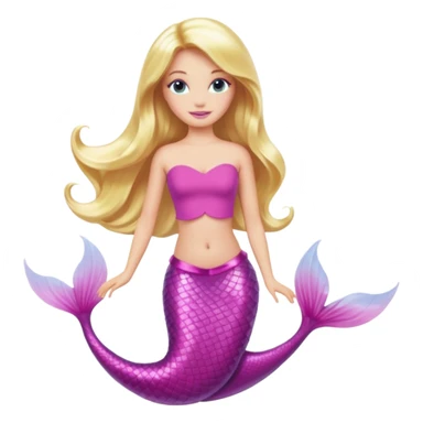 barbie merliah summers with a pink mermaid tail sticker