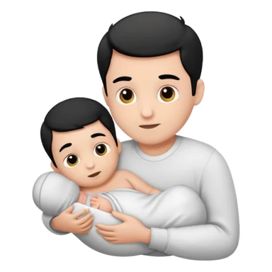 Newborn B&W with male sticker
