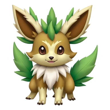 Shiny Leafeon-Zigzagoon-Shaymin-hybrid, full body sticker