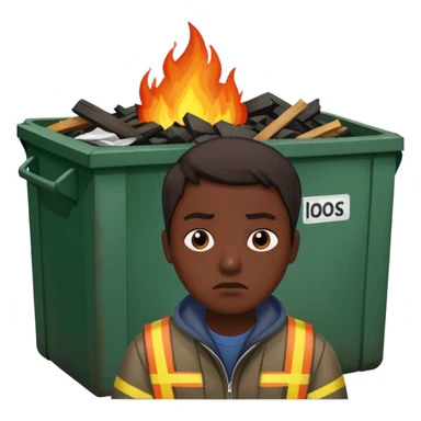 Dumpster fired sticker