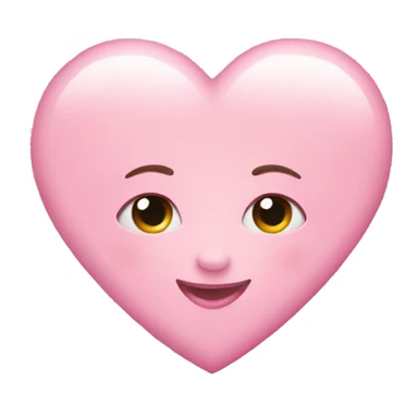 baby pink love heart  sticker