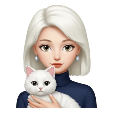 Dior model with pet cat sticker