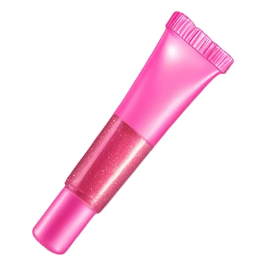 pink shimmer lip gloss  sticker