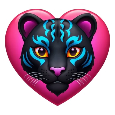 Heart with a panther sticker