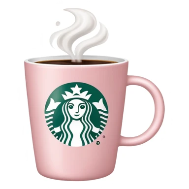 Starbucks pale pink cup of coffee  sticker
