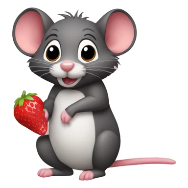 ratón y fresa sticker